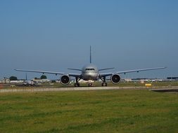 boeing 777 on the runway