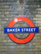 baker street pointer on wall in London