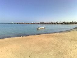 sunken boat near the coast in egypt