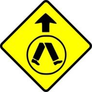 "Pedestrian crossing" traffic sign