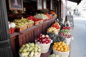 organic fruit street market