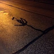drawing on asphalt