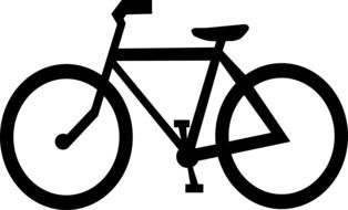 black bike as a graphic image