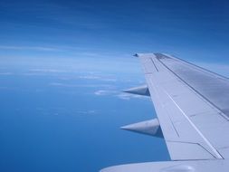 wing of airplane in flight, detail