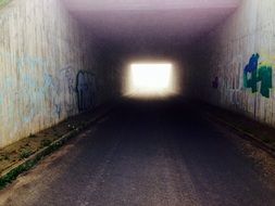 graffiti in the tunnel