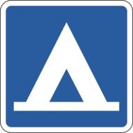 Camping sign clipart