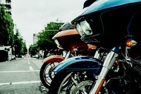 motorcycles on the road