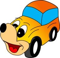 clipart,funny taxi car with face