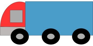 simple truck as a drawing