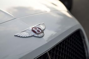 bentley logo on luxury car