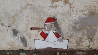 graffiti santa claus