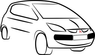 Mitsubishi car silhouette