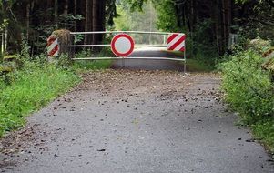 road barrier on the road