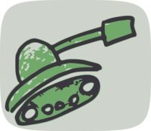 Drawing of army tank
