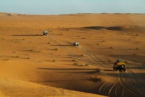 rally on sand in sahara