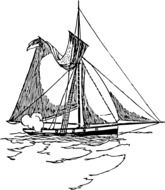drawing sailboat