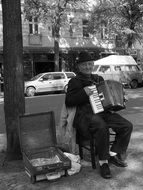 street musicians monochrome