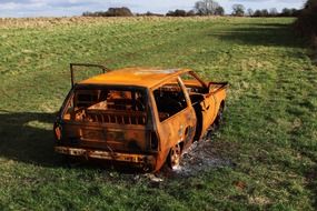 burned auto accident