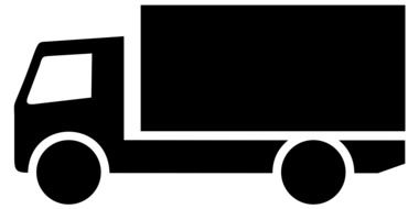 truck silhouette on white background