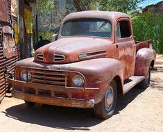 rusty brown pickup
