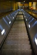 escalator staircase with railings