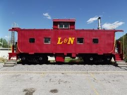 oldtimer cargo railroad carriage in use as building