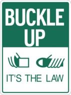 safety belt warning sign
