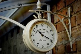 white street clock