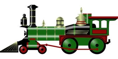 green steam engine train drawing