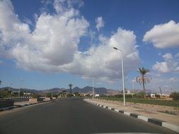 highway on the way to the mountains of Sinai