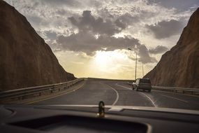 road between the hills