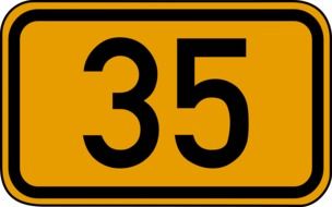 road sign 35