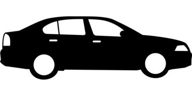 car sedan silhouette drawing