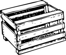 crate wooden box drawing