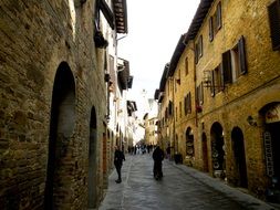 narrow street in italy city