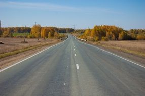 asphalt road in Siberia