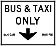 information sign about taxi