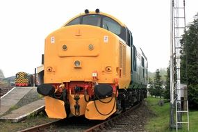 diesel locomotive close up