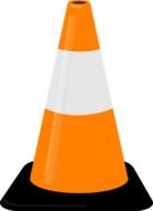 isolated traffic cone safety road