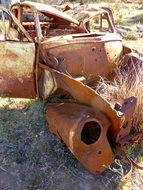 rusty broken vehicle