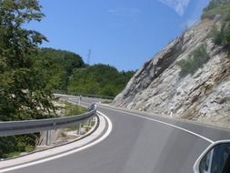 asphalt road in the mountains