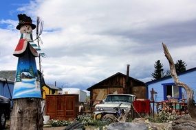 car on the old flea market