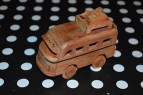 wooden toy minibus