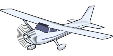 Airplane for transportation clipart