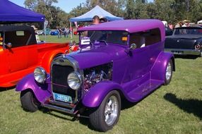 car vintage purple