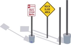 road signs and traffic signposts, illustration