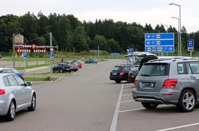 cars are on the parking lane