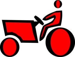 farmer tractor icon drawing