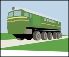 train truck as a drawing