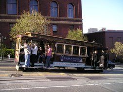 Retro tram in San Francisco, California